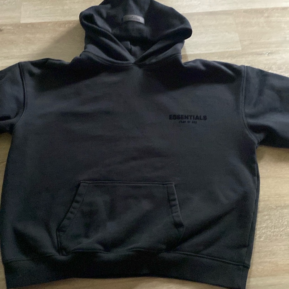 black essentials hoodie